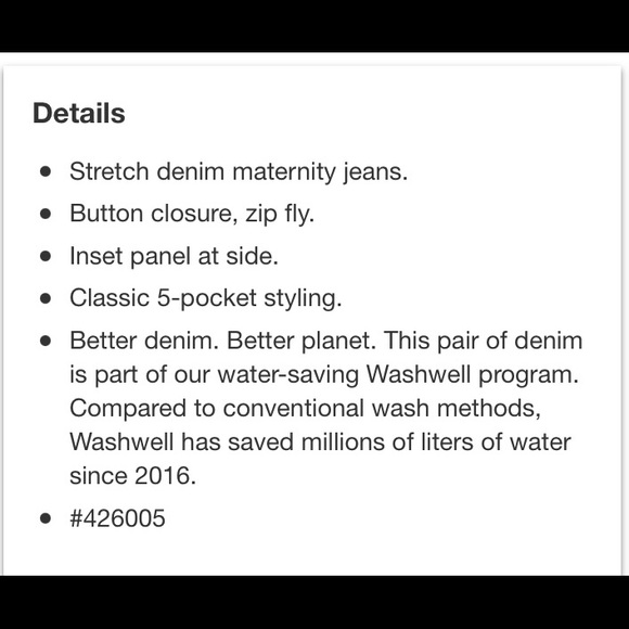 Maternity Inset Panel Cheeky Straight Jeans with Washwell - Picture 5 of 5